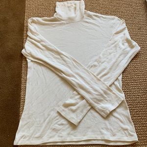 Reformation Jeans Cream Turtleneck Top